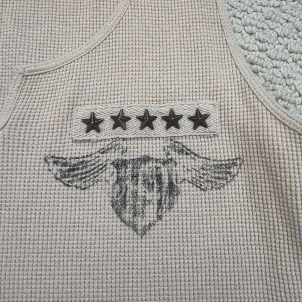 Harley-Davidson Beige Waffle Knit Top - Picture 3 of 6